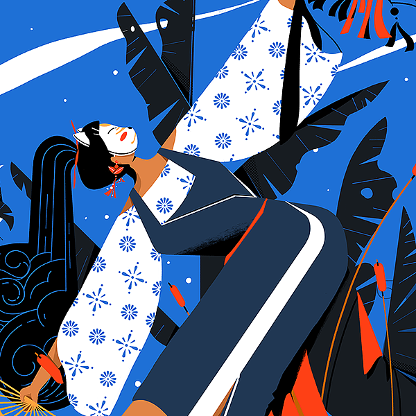 國風(fēng)舞蹈（圖ZMjg1MDE4OTY0） - 商業(yè)插畫 - 站酷設(shè)計師彌青藤原創(chuàng)素材 - 站酷ZCOOL