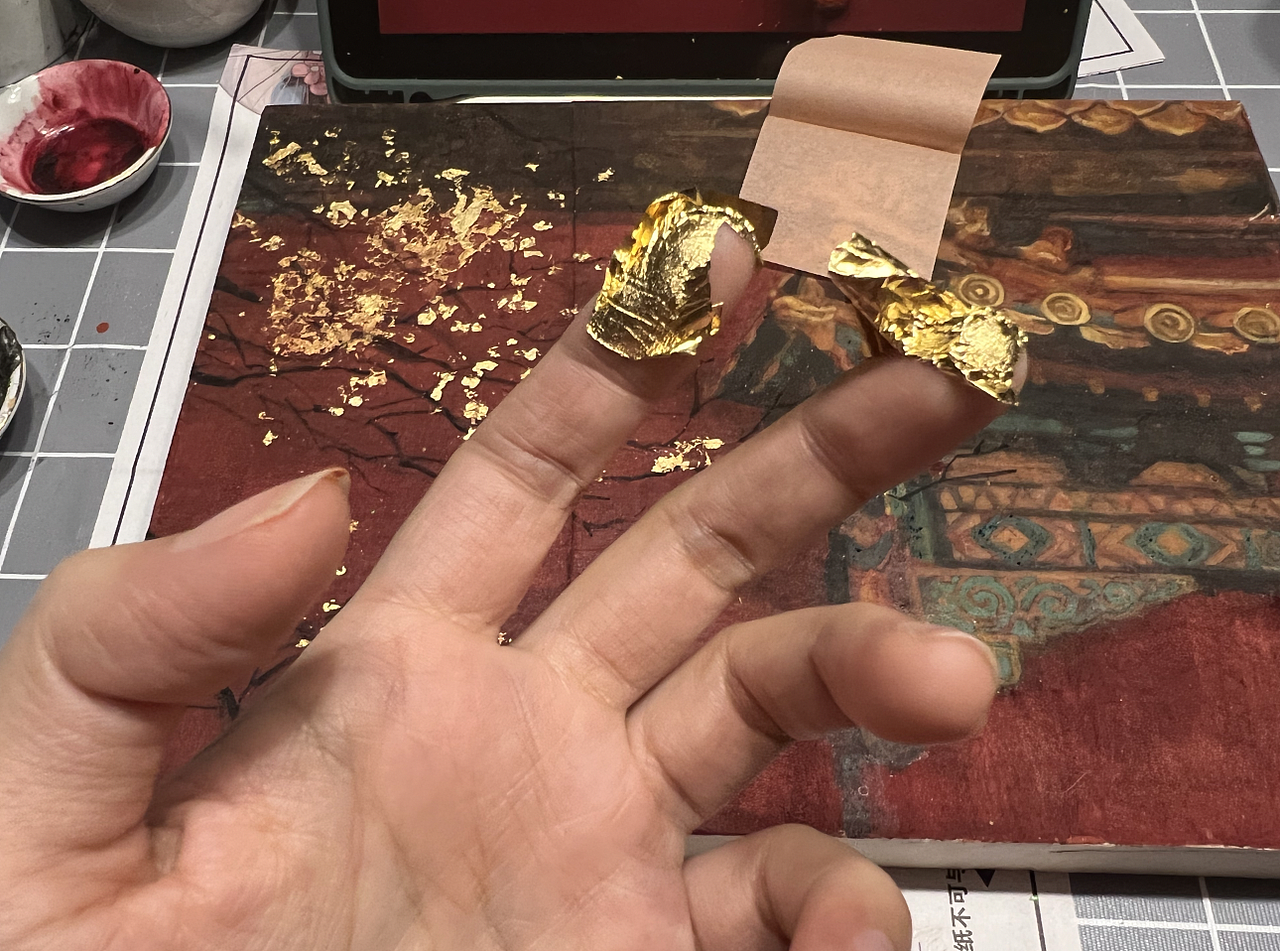 岩彩《春染金陵》（图ZMjg4MzU2NTg0） - 绘画 - 站酷设计师废柴女友原创素材 - 站酷ZCOOL