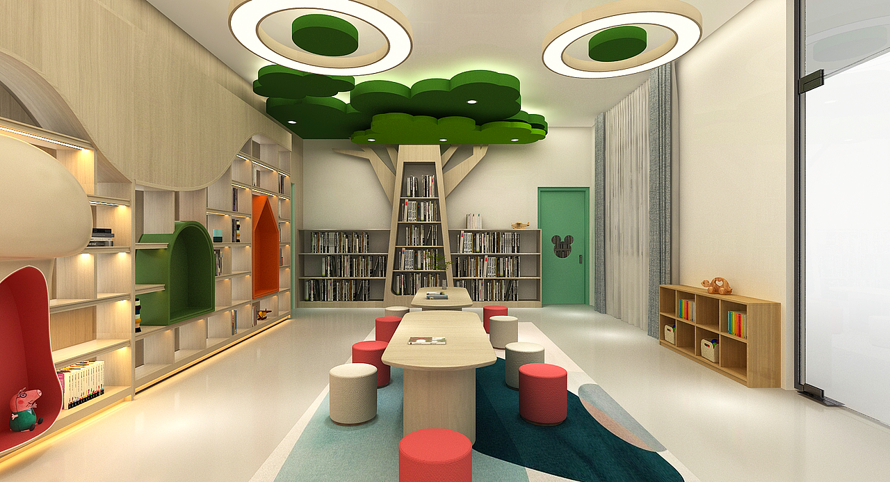 少儿阅读区设计3D效果图