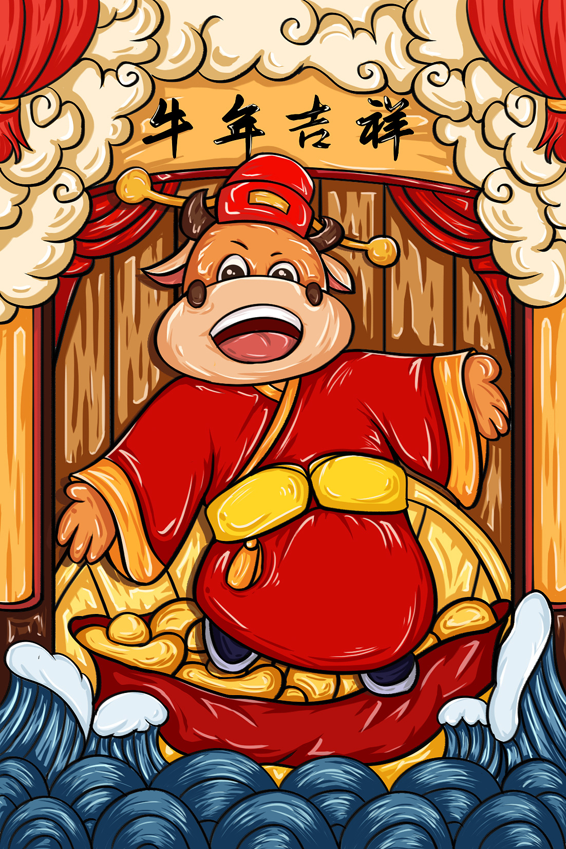 牛年大吉 - 原创作品 - 站酷(zcool)