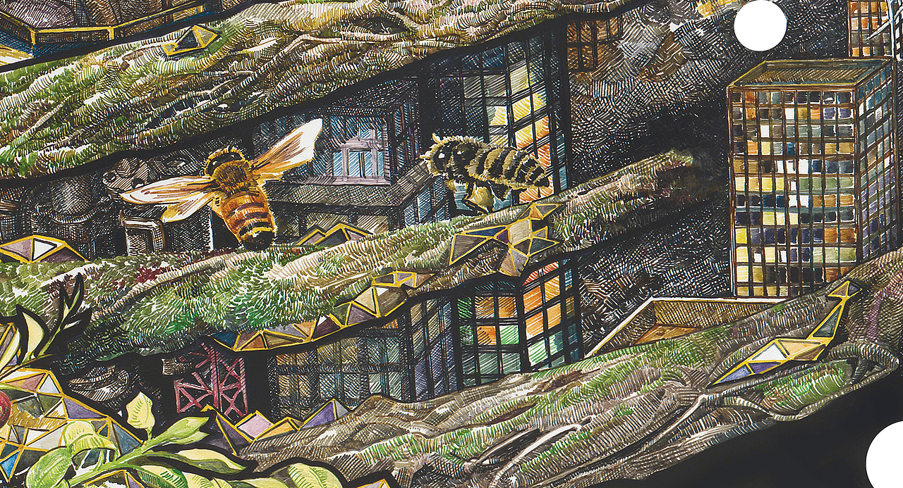 acrylic ink on canvas 107cm x210cm（图ZMjAzMjAwNjQ=） - 绘画 - 站酷设计师赵娜Artist原创素材 - 站酷ZCOOL