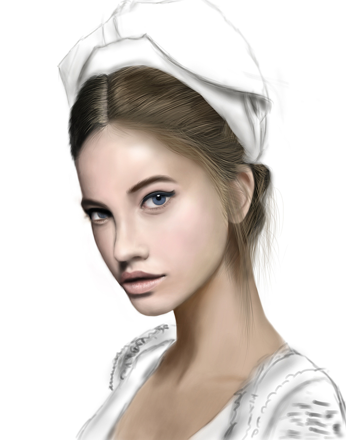 我的第一次人像练习,18年没画画了。