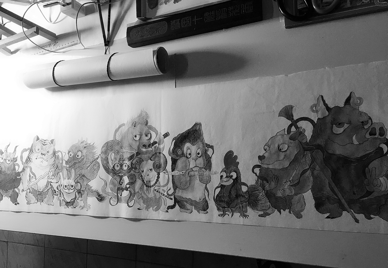 还没提字还没盖章!画的不好!不想折腾了!就先这样吧!