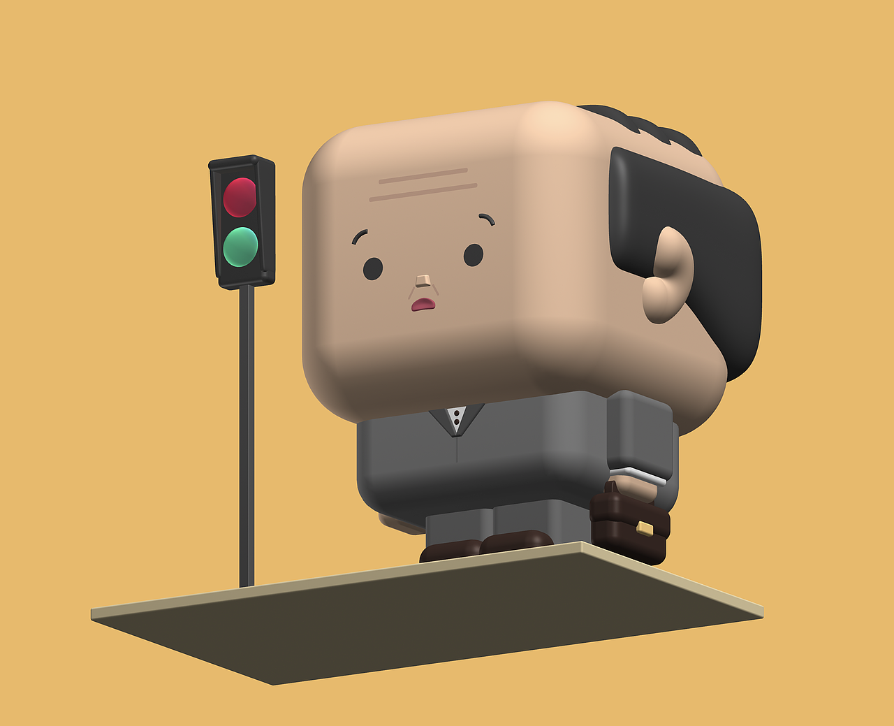 中年社畜在线等灯（图ZMjcyNDIxODg0） - 动画/影视 - 站酷设计师格巨巨原创素材 - 站酷ZCOOL