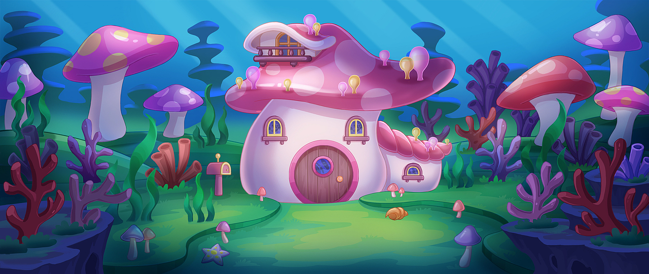 捕鱼场景（图ZMjg5NTg1NTcy） - 游戏原画 - 站酷设计师如梦暮原创素材 - 站酷ZCOOL