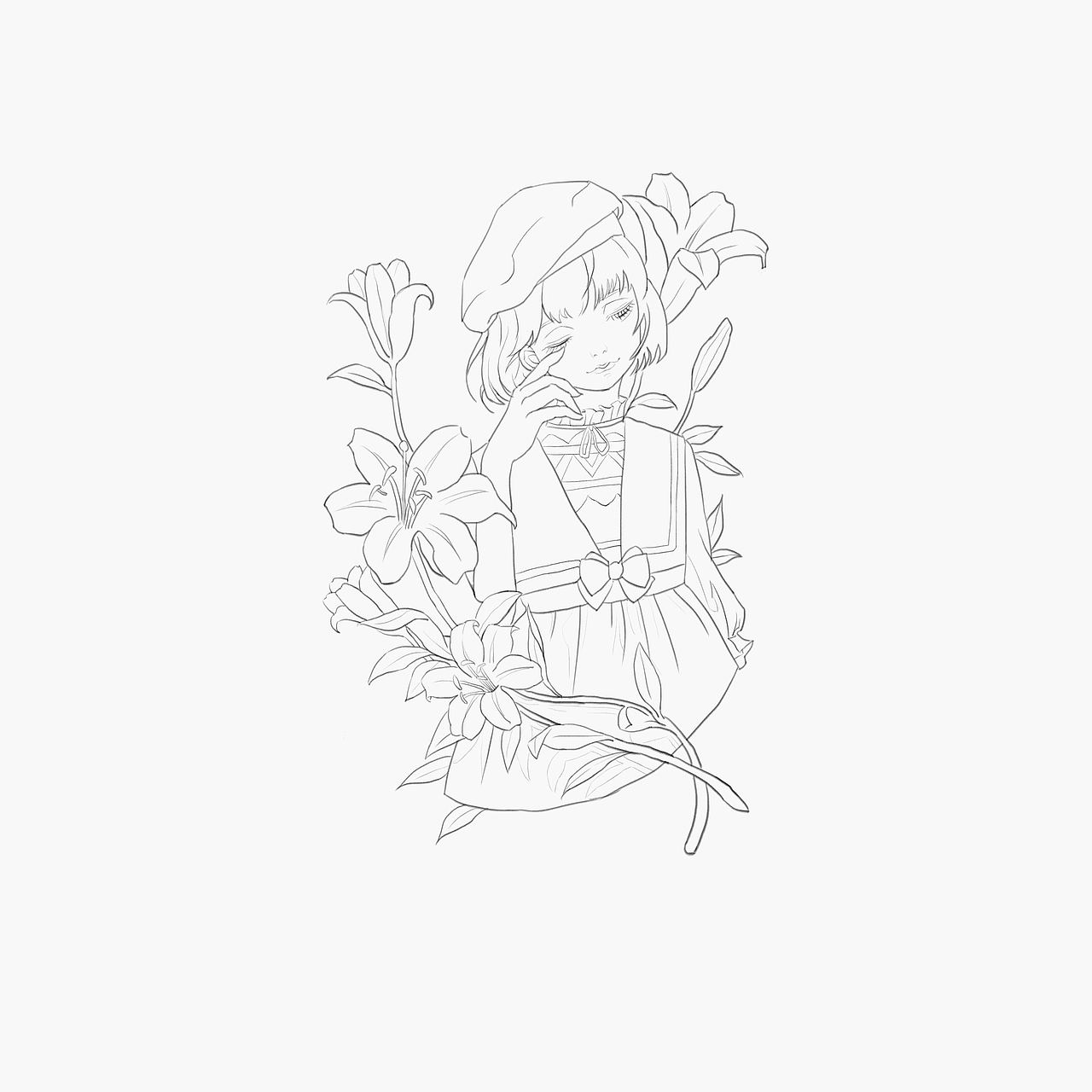 插画线稿（图ZMTM4ODI1NTQ4） - 创作习作 - 站酷设计师太阳烧水原创素材 - 站酷ZCOOL