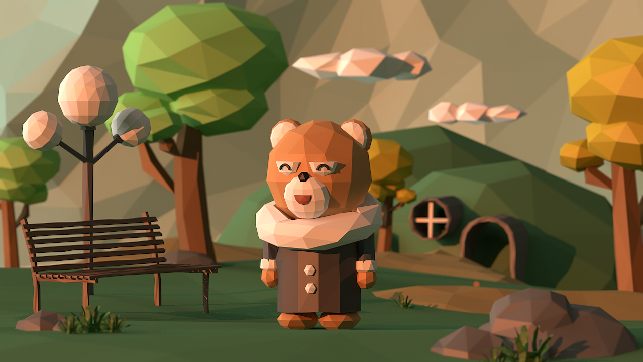 低多边形场景练习|三维|场景|木子百_原创作品-站酷zcool