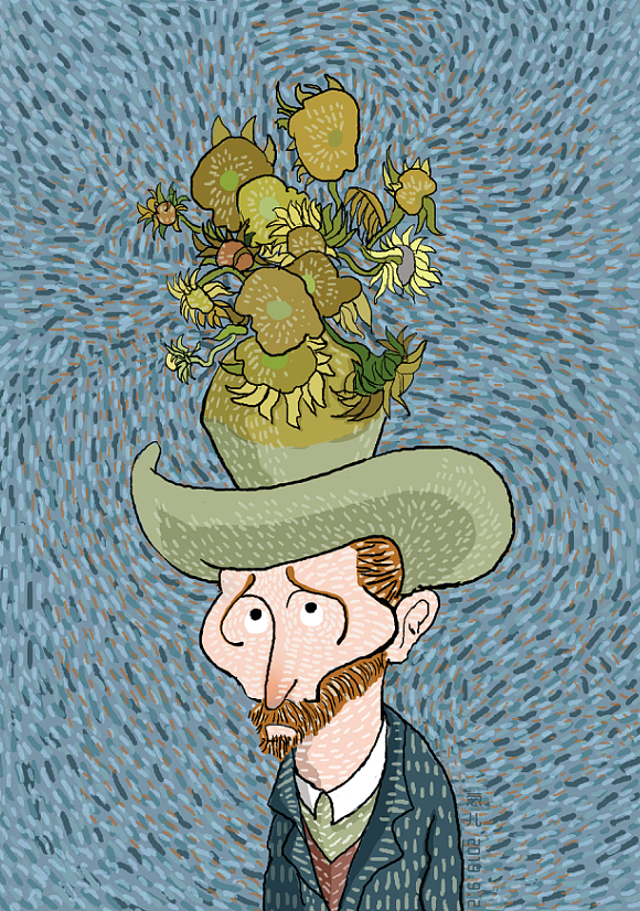 点彩风梵高名作练习|插画|创作习作|葱儿negi_临摹作品-站酷zcool