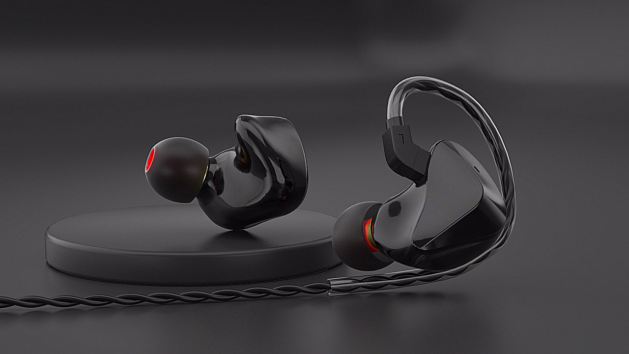 圈铁耳机 产品建模 OC灯光渲染