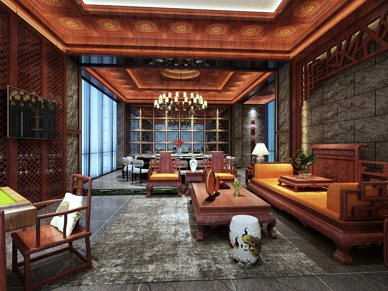 成都花园餐厅设计,成都会所设计