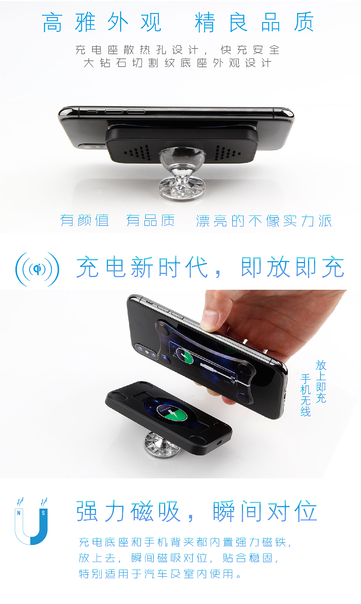 无线充车载手机支架_详情图(1688旺铺)+产品外观