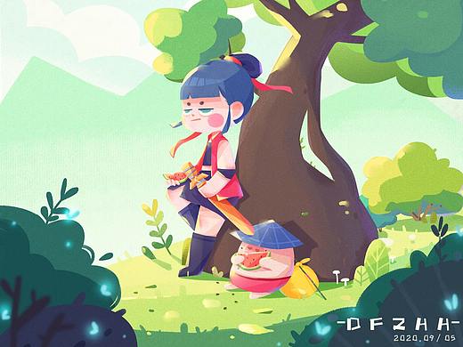 仗剑走天涯（个人主页-ZNDc0ODM3OTI=） - 儿童插画 - 站酷设计师大福子画画原创素材 - 站酷ZCOOL