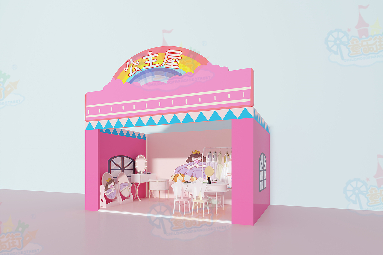 儿童职业体验小镇｜9㎡ 微型 娃娃家｜幼儿园 游乐场（图ZMjQwMjM2MTQ4） - 场景 - 站酷设计师童乐街原创素材 - 站酷ZCOOL