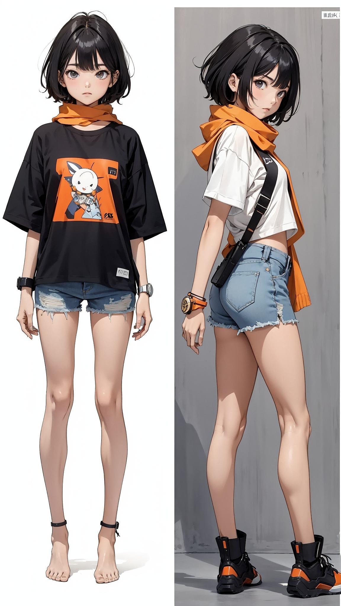 AI原创插画 人设