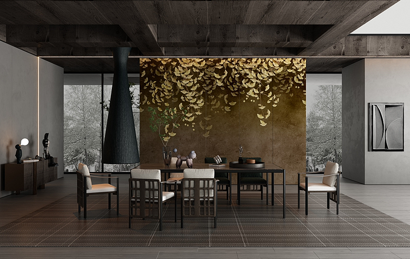 数码墙绘肌理画