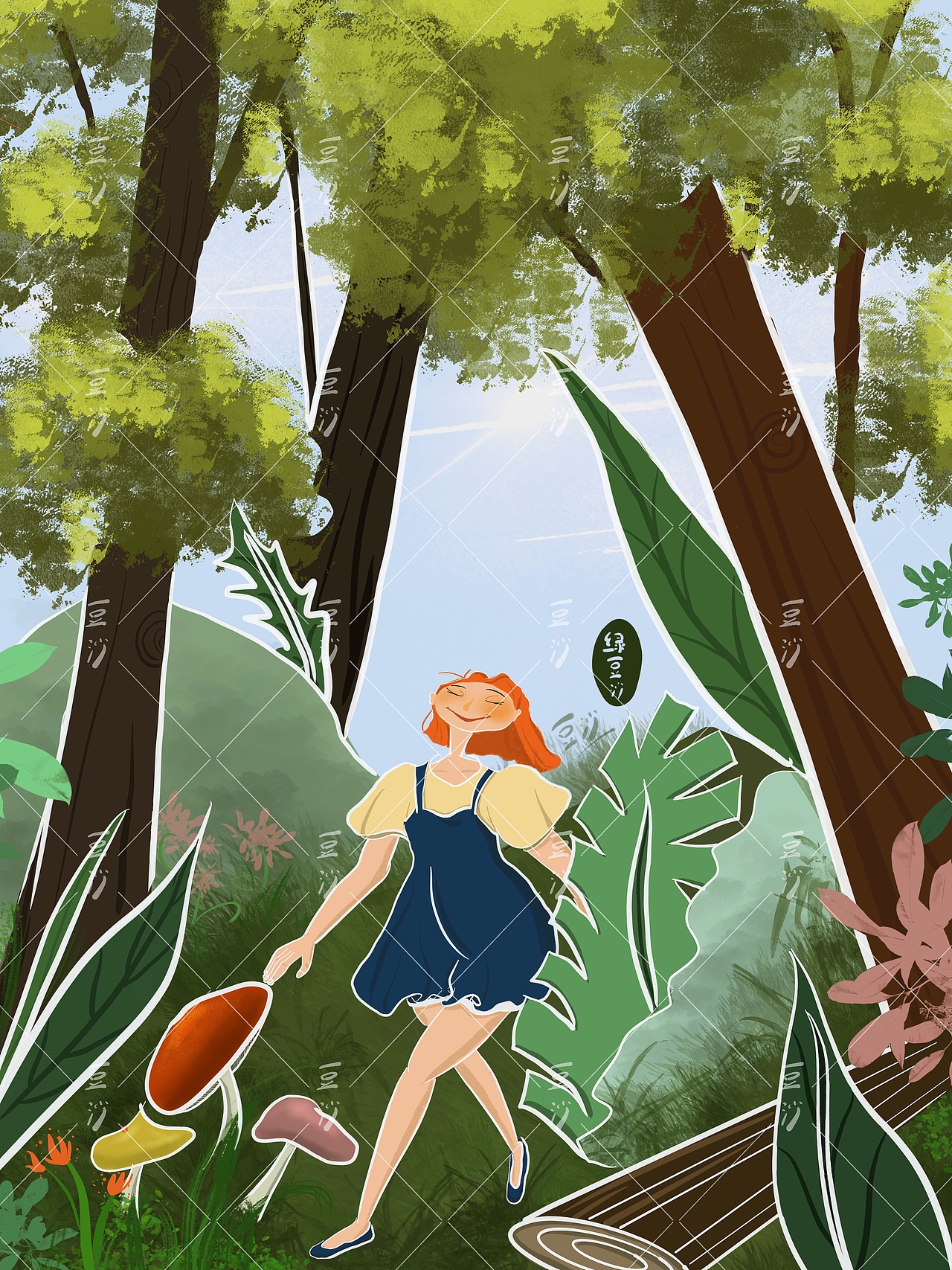 原创插画|森林奇遇故事场景
