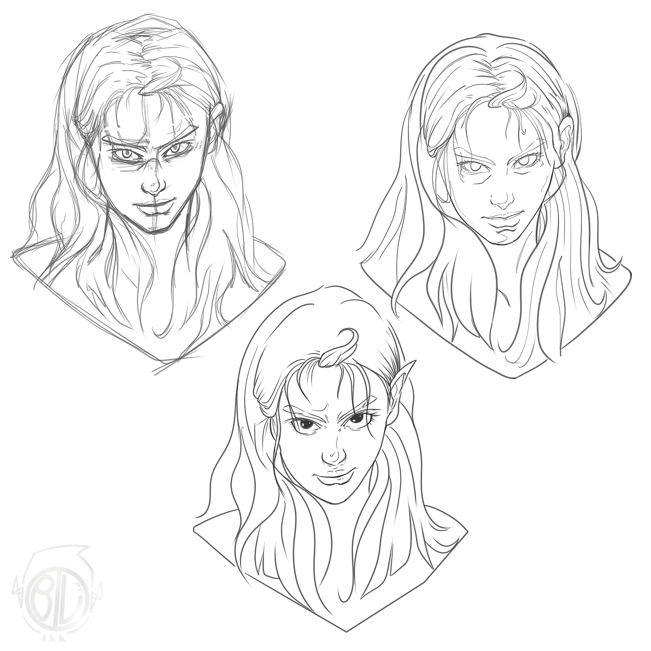 基础就是线稿，可以不像，但是不能不对（图ZMzI0OTQxODk2） - 创作习作 - 站酷设计师白说话是艺术家原创素材 - 站酷ZCOOL