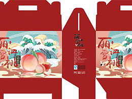 丽江雪桃礼盒包装设计