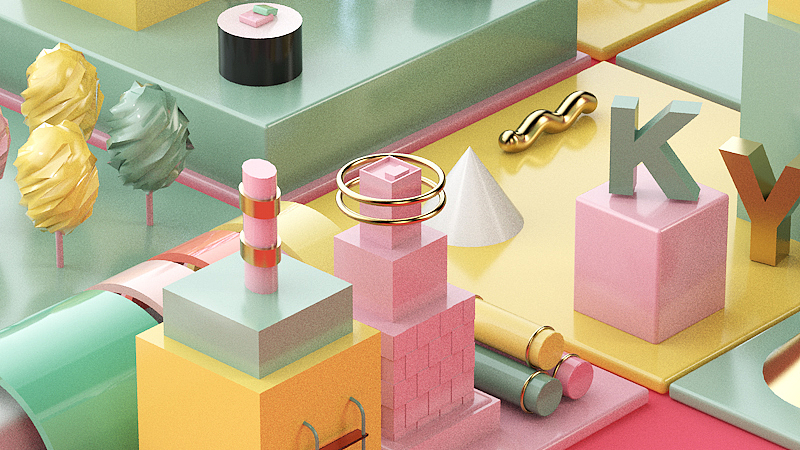 C4D作品《TOKYO》!!banner原创练习