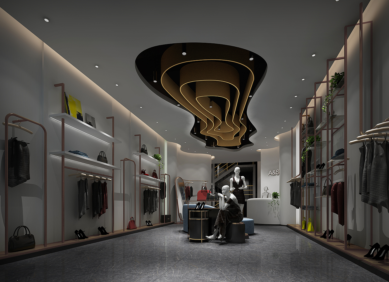 服装店工装效果图（图ZNzMxODYxMDA=） - 展陈设计 - 站酷设计师我是猴子請來的哦原创素材 - 站酷ZCOOL