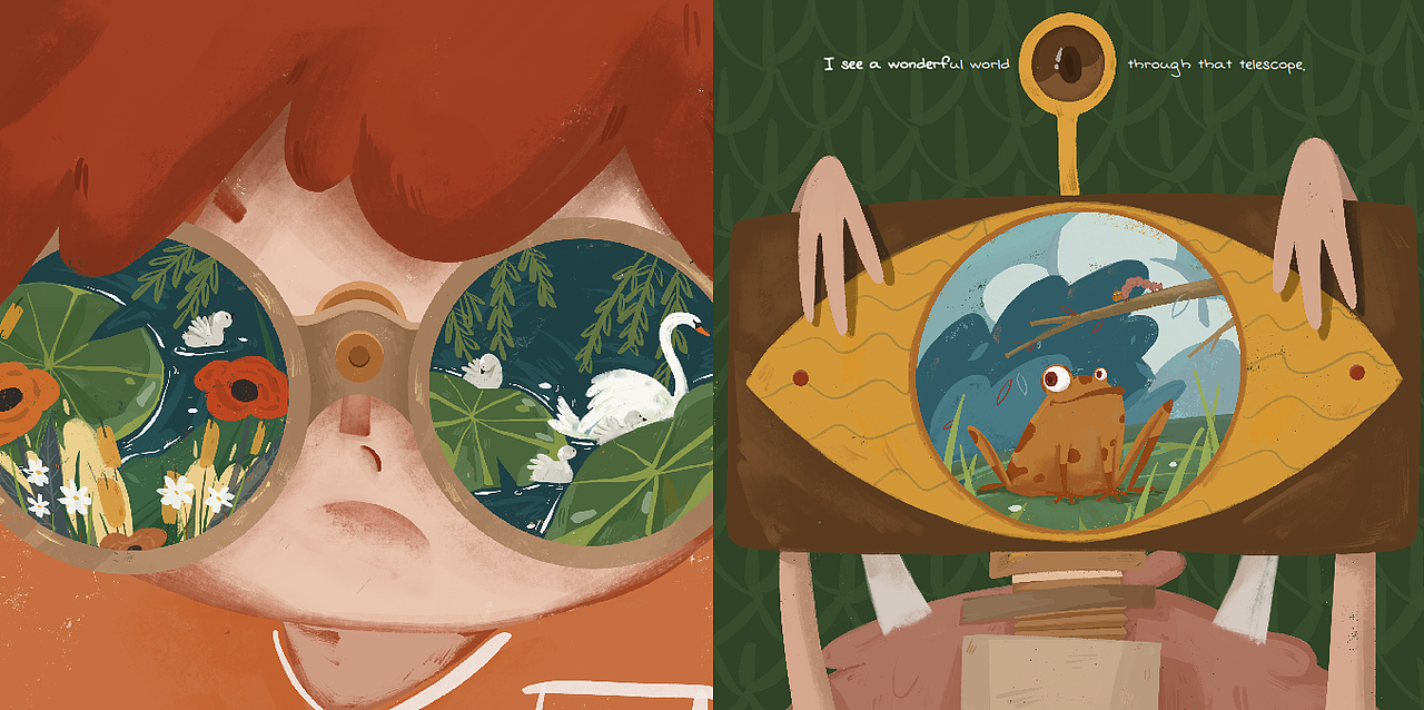 CIB绘本获奖作品-《哇,望远镜里有个大怪物》