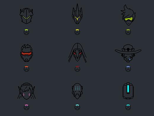 Overwatch 守望先锋 英雄Ai小头像