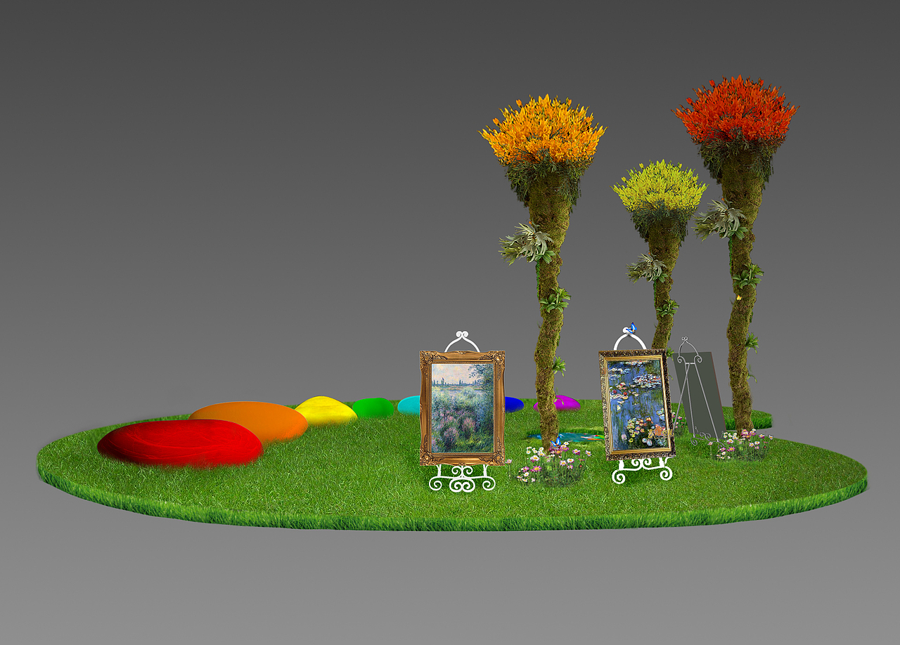 购物中心春季美陈概念设计（图ZNzM1MDA1NTY=） - 展陈设计 - 站酷设计师dmfox原创素材 - 站酷ZCOOL