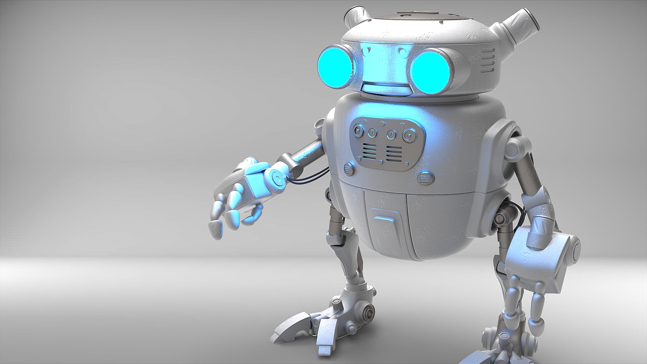 机器人渲染图 银色未来版
