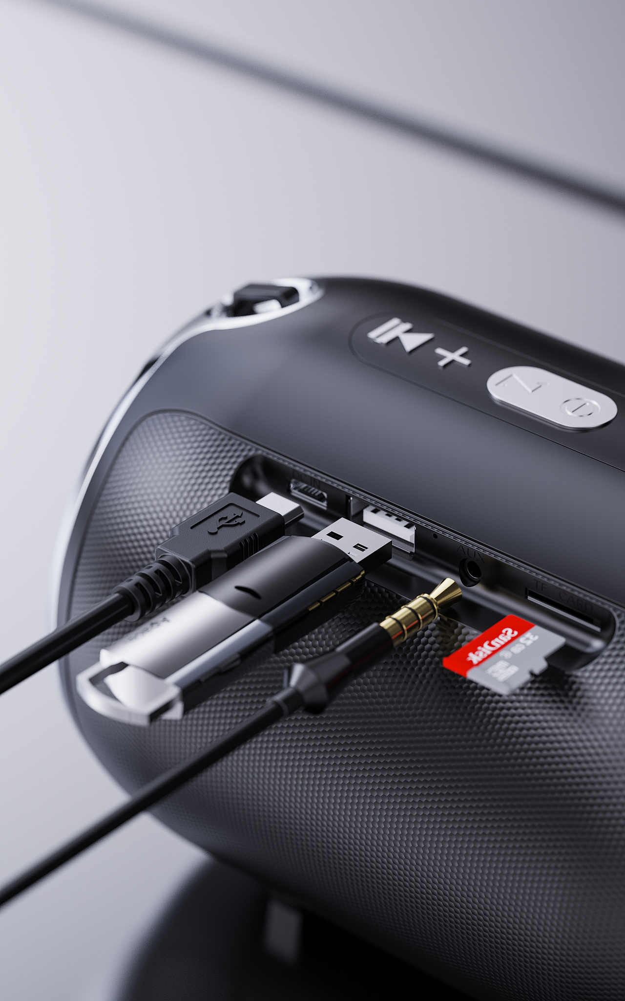 一组蓝牙音箱渲染