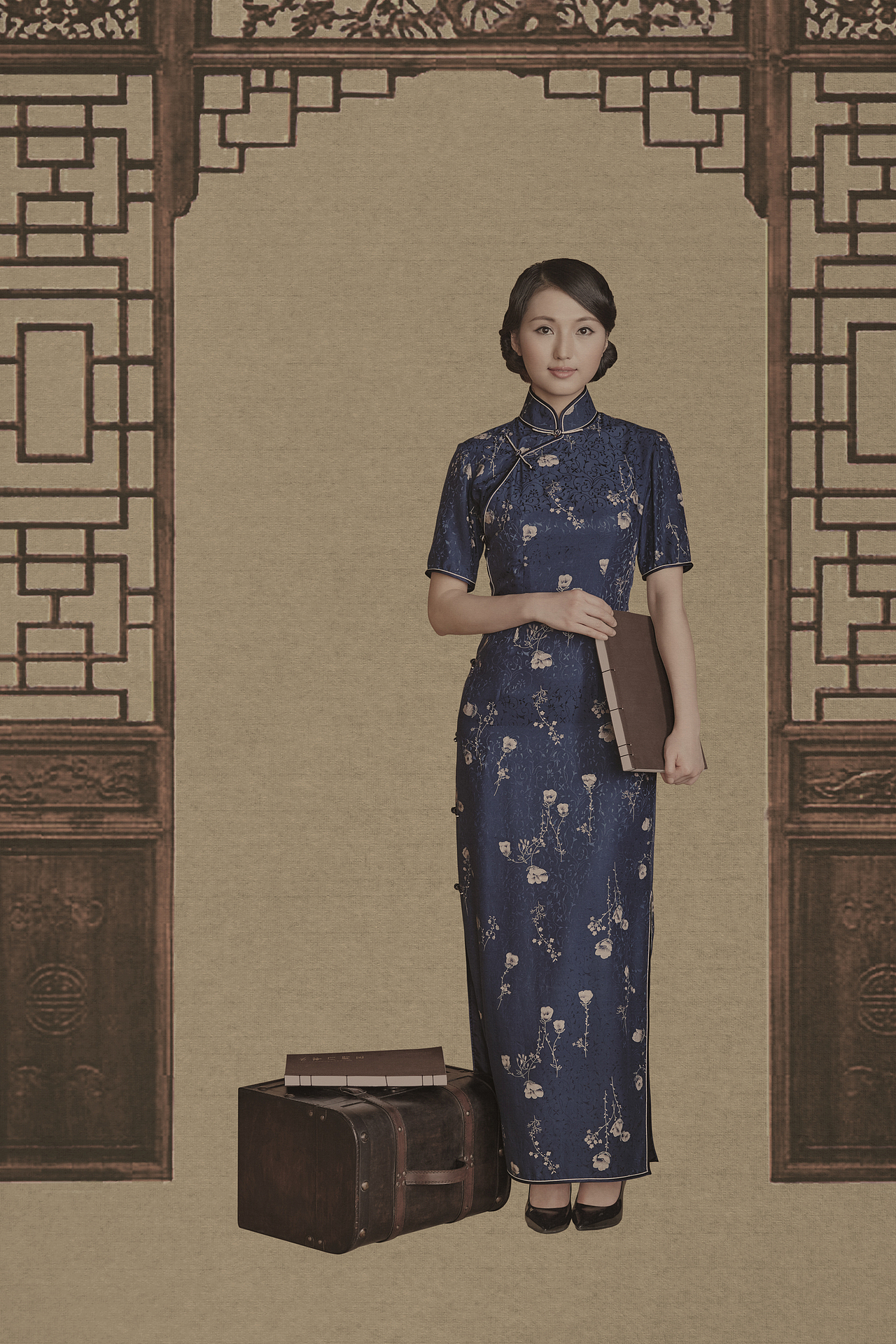 服装拍摄-某品牌旗袍礼服-中国风-新文人画摄影（第二弹）