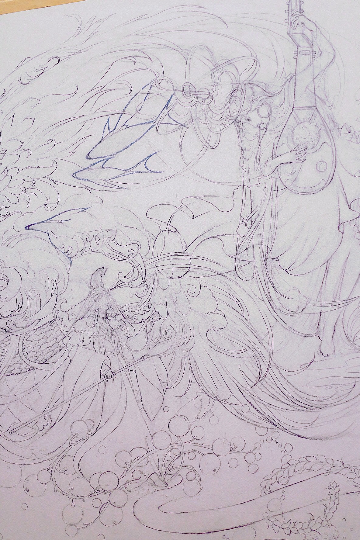 线稿及一些上色过程