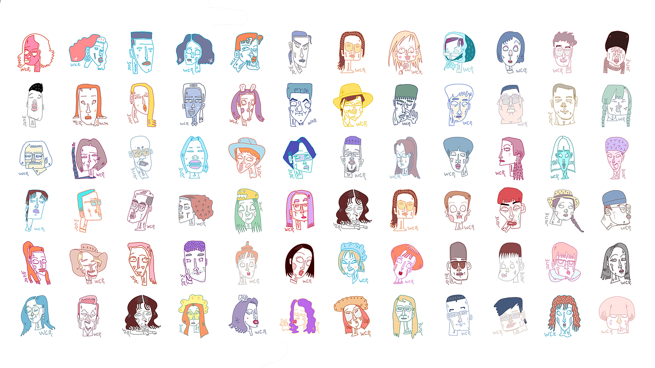 FaceDoodle/怪相涂鸦/丑叔WCR（图ZMTk3ODg4MjE2） - 新锐潮流插画 - 站酷设计师王晨睿原创素材 - 站酷ZCOOL
