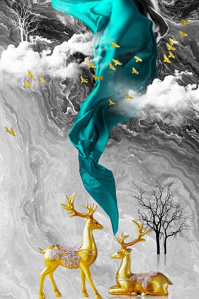 2022小清新香格里拉定制（图ZMjkwNzI5NTYw） - 商业插画 - 站酷设计师窗帘图库原创素材 - 站酷ZCOOL