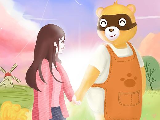 蒙面小熊重阳节海报