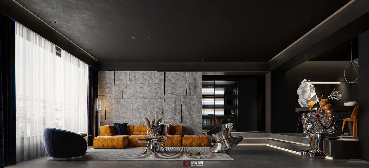 Minimalist style | 纯黑极简 | 黑色是一种态度（图ZMjQwMDA4ODY4） - 家装设计 - 站酷设计师森林空间原创素材 - 站酷ZCOOL