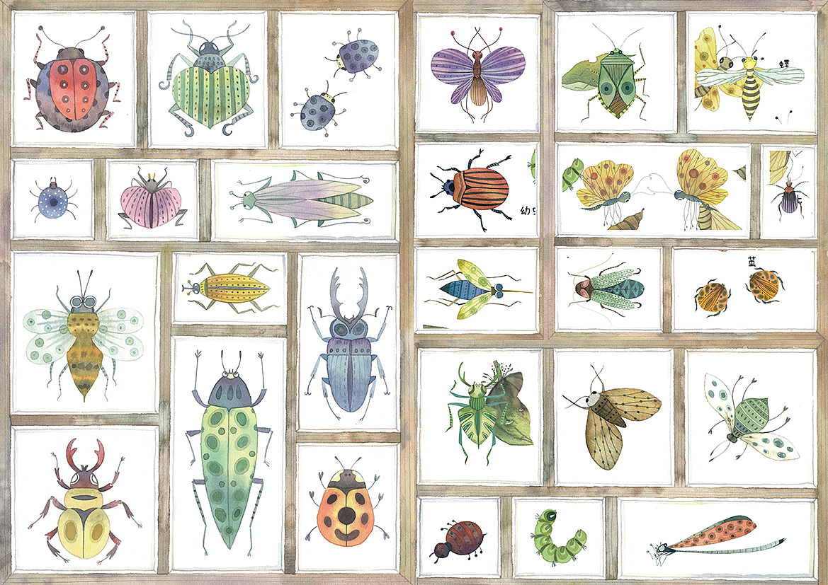 最新出版水彩教程书《昆虫记》（图ZMTEzODM4MTI0） - 商业插画 - 站酷设计师皮痞祖2016原创素材 - 站酷ZCOOL