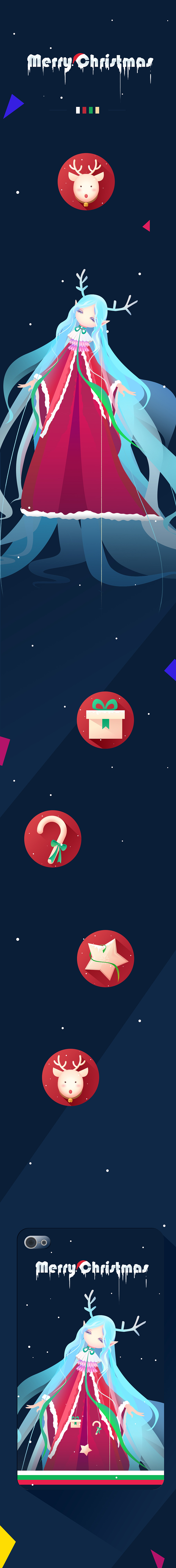 Merry Christmas（图ZMzkxMTA3MzI=） - 主题/皮肤 - 站酷设计师咕咕猫小屋原创素材 - 站酷ZCOOL