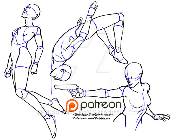 「素材」绘画练习参考 part 03 动作练习 01