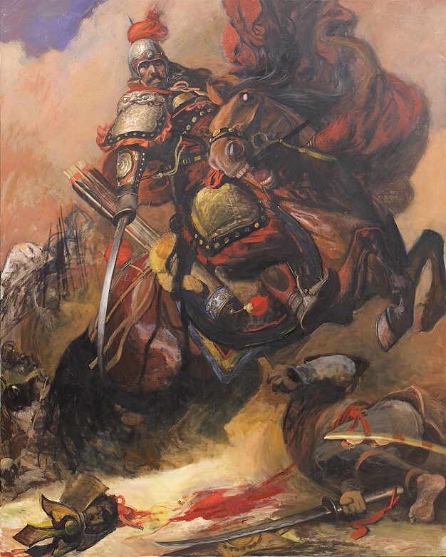 油画作品《戚继光》