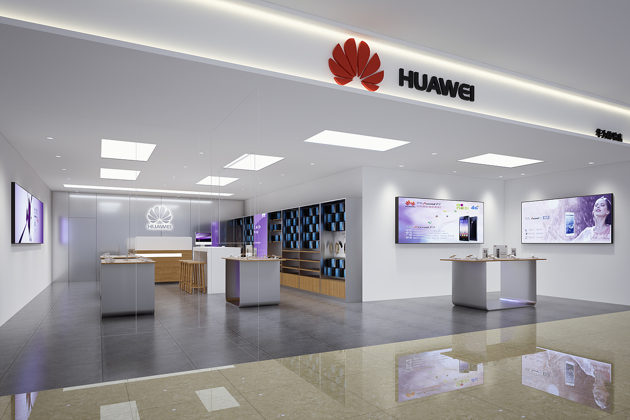 华为门店效果图