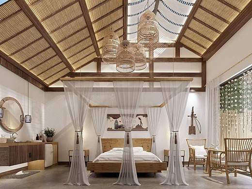 自然原木风民宿