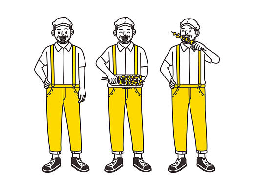 “烤究”烧烤店 吉祥物与海报画面设计