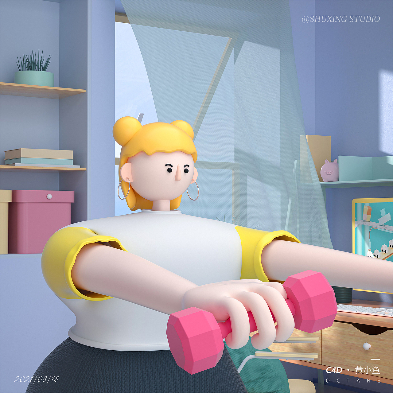 8月的一些IP建模渲染