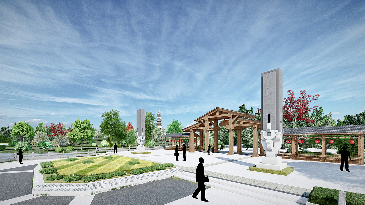 江南风格常州红梅公园景观设计