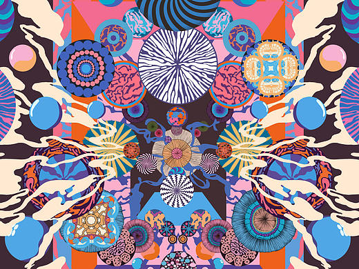 奢侈品元素插画