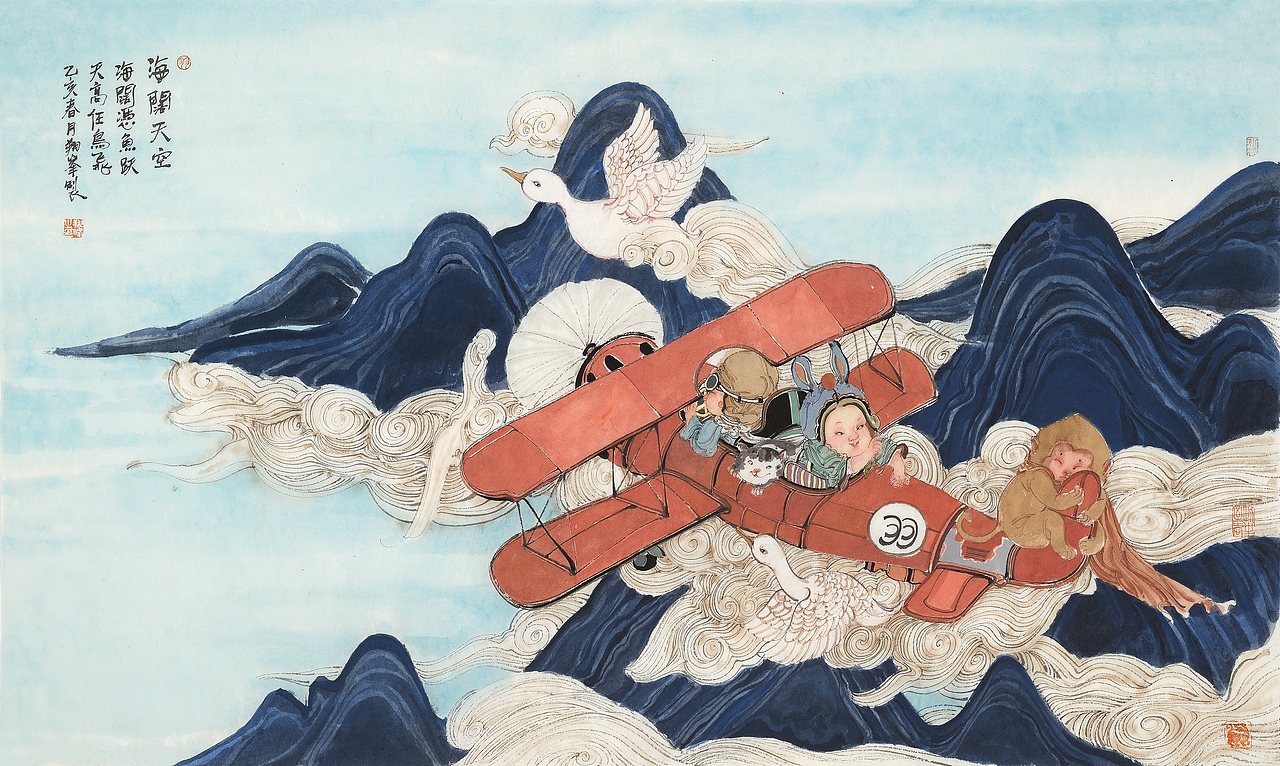 中国机长（图ZMTgyMzQ4Nzg4） - 绘画 - 站酷设计师李翔峰羽原创素材 - 站酷ZCOOL