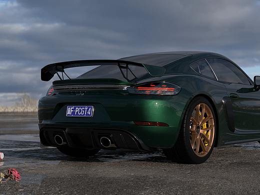 Porsche Cayman GT4 CGI（个人主页-ZNTQxNTYwNDg=） - 机械/交通 - 站酷设计师今天作业有点多原创素材 - 站酷ZCOOL