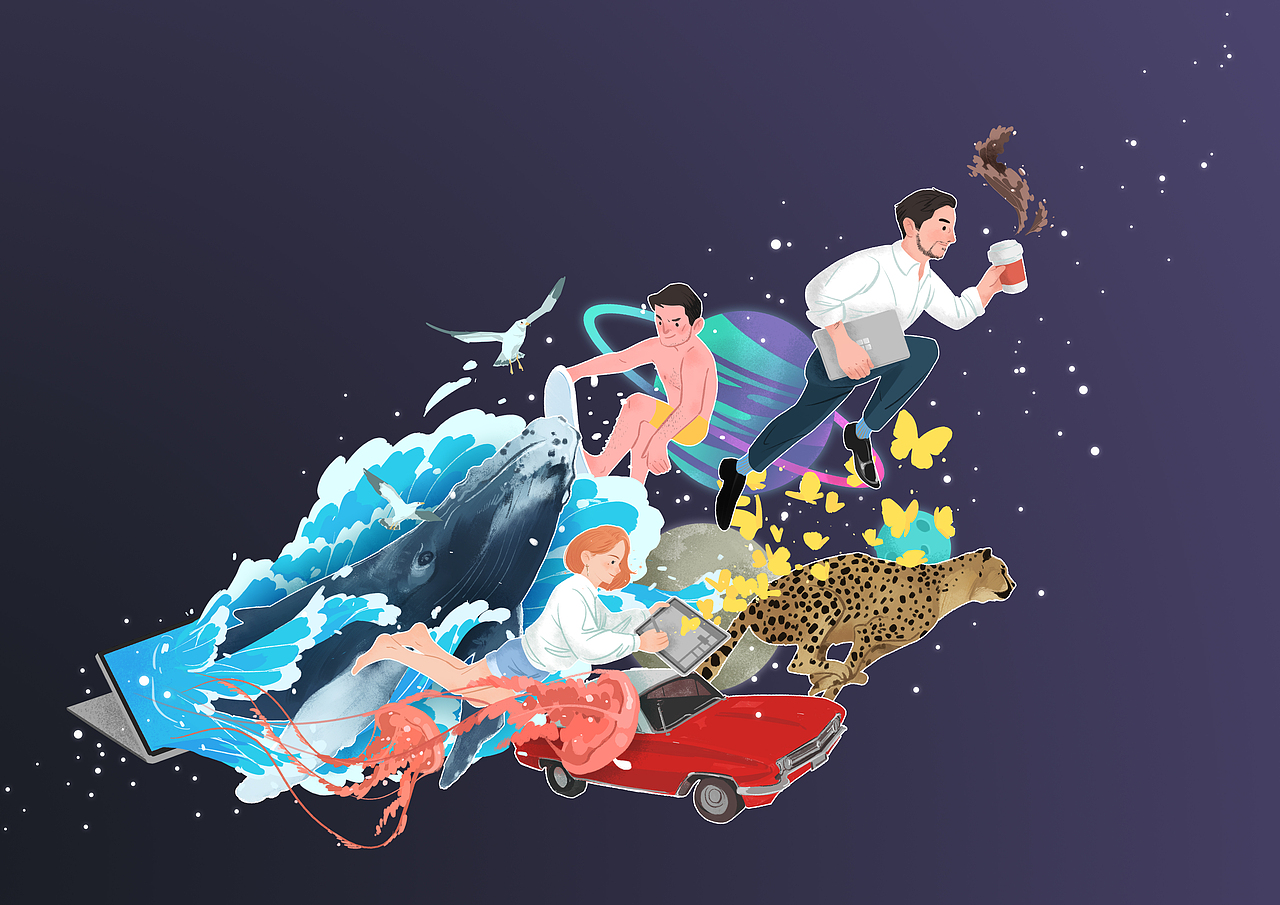 surface book 2 随性专属包图案设计