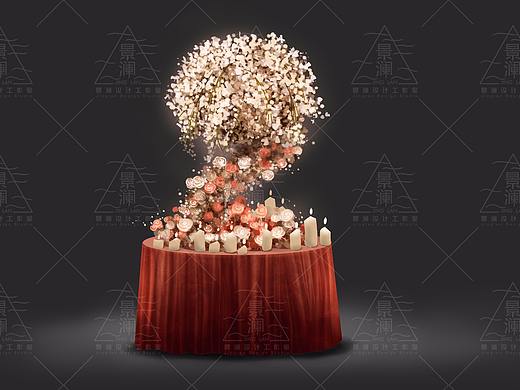 【教程】丨欧式红系桌花绘制过程