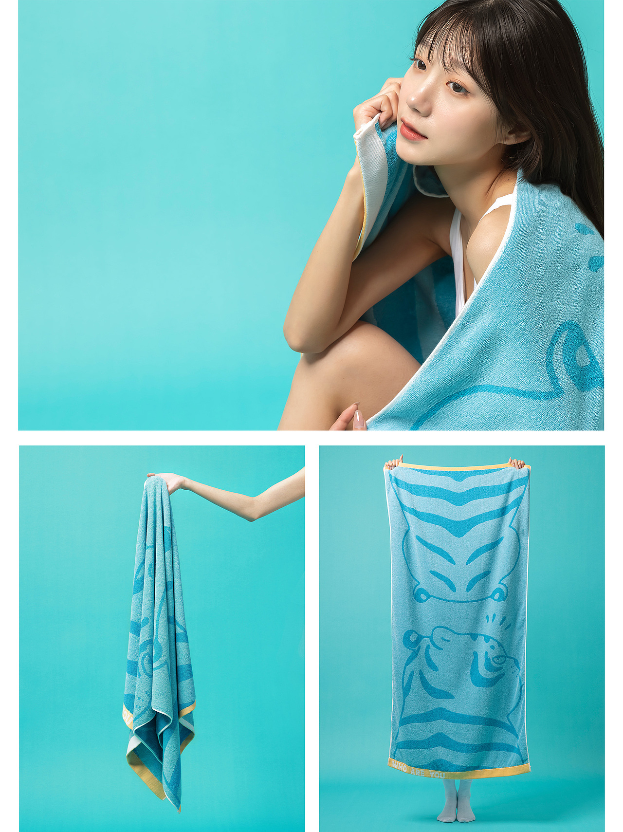 Grace洁丽雅浴巾胖虎联名家居家纺（图ZMjkyODU1OTM2） - 产品摄影 - 站酷设计师豆浆不是油条原创素材 - 站酷ZCOOL